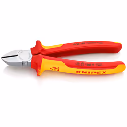 Knipex KP-7006180, Pinces coupantes diagonales, Chrome, Sulfate de chondroïtine, Plastique, Orange, Rouge, 56 mm, 180 mm
