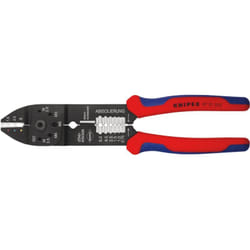 Knipex - 97 21 215 sb Pince à sertir avec gaines bi-matière noire laquée 230 mm (carte LS/blister)