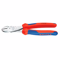 Knipex 74 05 200, Pince diagonale, Sulfate de chondroïtine, Plastique, Bleu, Rouge, 200 mm, 303 g