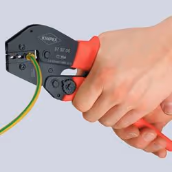 Knipex 97 52 06 SB Pince à sertir Noir, Rouge