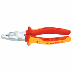 Knipex 01 06 190, Pinces d'électricien, Sulfate de chondroïtine, Plastique, Orange, Rouge, 190 mm, 320 g