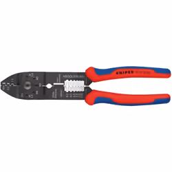 97 21 215 B SB Pince à sertir . Avec trous filetés pour la coupe de tiges filetées en cuivre ou en laiton M 2,6; M 3; M 3,5;  ...