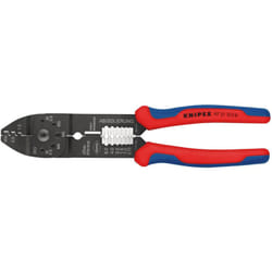 Knipex - 97 21 215 b sb Pince à sertir avec gaines bi-matière noire laquée 230 mm (carte LS/blister)