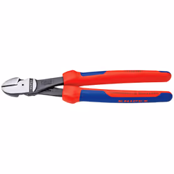 Knipex 74 02 250, Pince diagonale, Sulfate de chondroïtine, Plastique, Bleu, Rouge, 250 mm, 437 g