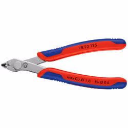 Knipex 78 23 125, Pince coupante de côté, Acier, Plastique, Bleu, Rouge, 125 mm, 55 g
