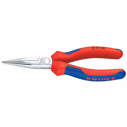 Knipex 30 25 190, Pince à long bec, 2,4 mm, 5 cm, Acier, Bleu, Rouge, 190 mm