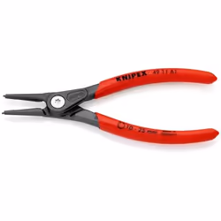 Knipex 49 11 A1, Pince à anneau de retenue, Plastique, Acier, Plastique, Acier, Rouge, 140 mm, 64 mm