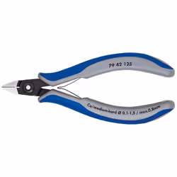 Knipex 79 42 125, Pince diagonale, Sulfate de chondroïtine, Plastique, Bleu, Gris, 125 mm, 58 g