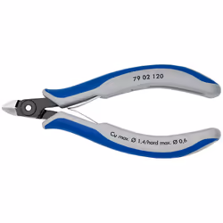 Knipex 79 02 120, Pinces coupantes diagonales, 6,5 mm, Sulfate de chondroïtine, Acier, Plastique, Bleu, Gris, 120 mm