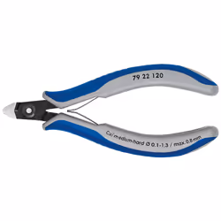 Knipex 79 22 120, Pince diagonale, Sulfate de chondroïtine, Plastique, Bleu, Gris, 120 mm, 56 g
