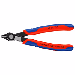 Knipex 78 91 125, Pince coupante de côté, Acier, Plastique, Bleu, Rouge, 125 mm, 27 g