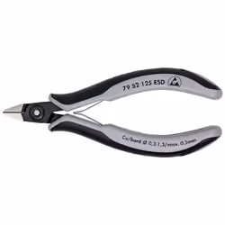 Knipex 79 52 125 ESD, Pince diagonale, Sulfate de chondroïtine, Plastique, Noir, Gris, 125 mm, 58 g