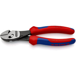 Knipex - Pince coupante latérale TwinForce® noire atramentée, avec gaines multi-composants 180 mm - 7372180BK