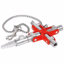 Knipex 00 11 06 V01, Métallique, Rouge, Zinc coulé sous pression, 4 pieds, Cercle, Demi-cercle, Carré, Triangle, 8-9 mm, 6 mm