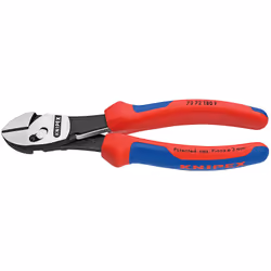 Knipex TwinForce, Pince diagonale, Sulfate de chondroïtine, Plastique, Bleu, Rouge, 180 mm, 280 g