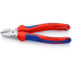 Knipex 70 05 160 T, Pinces coupantes diagonales, 4 mm, Sulfate de chondroïtine, Plastique, Bleu, Rouge, 160 mm