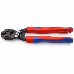 Knipex 71 02 200 T, Pince coupe-boulon, 5,2 mm, 62 HRC, Sulfate de chondroïtine, Plastique, Bleu, Rouge