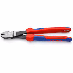 Knipex 74 02 250 T, Pince diagonale, Résistant à l’abrasion, Sulfate de chondroïtine, Plastique, Bleu, Rouge, 250 mm