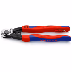Knipex 95 62 190 T, Coupe-câbles manuel, Bleu, Rouge, Plastique, Acier, Noir, Bleu, Rouge, CE, 190 mm