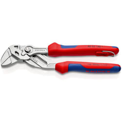 Knipex - clé à pinces avec oeillet de fixation chromée, avec gaines multi-composants, avec oeillet de fixation intégré pour la mise en place d'une
