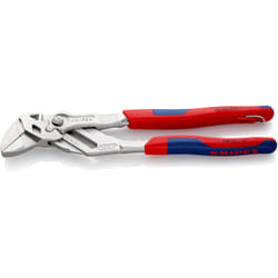 Knipex - clé à pince avec oeillet de fixation chromée, avec gaines multi-composants, avec oeillet de fixation intégré pour la mise en place d'une