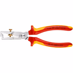 Pince à dénuder avec coupe-câbles KNIPEX StriX® 13 66 180, chromée : deux outils importants en unCoupe et dénudage : KNIPEX S ...