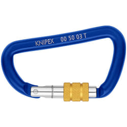 Knipex 00 50 03 T BK mousqueton d'escalade Mousqueton à verrou En forme de D Aluminium Bleu 2 pièce(s)