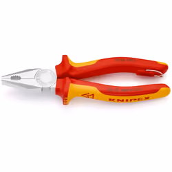 Knipex 03 06 180 T, Pince diagonale, Chrome, Métal, Plastique, Rouge, Jaune, 55 mm, 180 mm