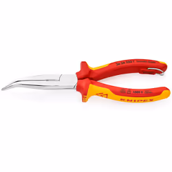 Knipex 26 26 200 T, Pince à long bec, 2,5 mm, 7,3 cm, Sulfate de chondroïtine, Orange, Rouge, 200 mm