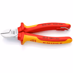 Knipex 70 06 160 T, Pinces coupantes diagonales, 4 mm, Anti-goutte, Sulfate de chondroïtine, Plastique, Rouge, Jaune