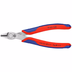 Knipex Electronic Super Knips XL, Pince diagonale, 1,23 cm, Acier, Bleu, Rouge, 14 cm, 77 g