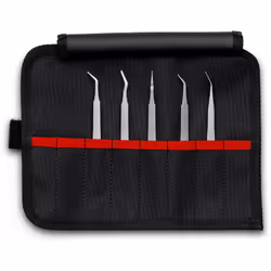 Knipex 92 00 03, Noir, Acier inoxydable, Plat, Pointé, Courbé, Droit, 180 g, 5 pièce(s)
