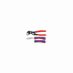 Duo mini pince multiprise COBRA 125 mm et couteau pliant universel 120 mm (longueur lame 80mm.)Fourni avec poche à outils ren ...