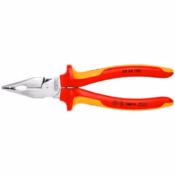 Knipex 08 26 185, Pince à long bec, 1,3 cm, 61 HRC, Orange, Rouge, 28 mm, 185 mm