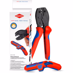 00 31 31 V01 SB Jeu pour installations photovoltaïques . Livré avec: 1 x 16 95 03 SB KNIPEX ErgoStrip® PV Outil à dégainer, 1 ...