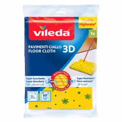 Vileda 4003790000126, Polyester, Polypropylène (PP), Viscose, Jaune, Lavage en machine, 60 °C, 590 mm, 500 mm