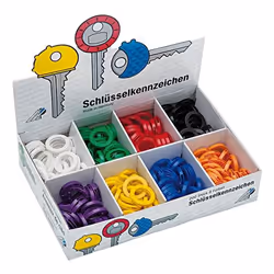 Wedo 262 8008, Porte-clés, Couleurs assorties, Plastique, Rond, 24 mm, 24 mm