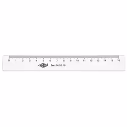 Règle plate WEDO 160 mm en plastique transparent