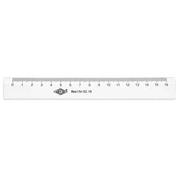 Règle plate WEDO 160 mm en plastique transparent