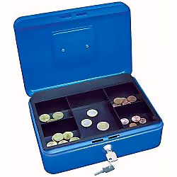 Wedo Cash box size 2, Bleu, 5,08 cm (2"), 200 x 160 x 90 mm