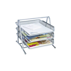 Wedo 65 854 bac de rangement de bureau Métal Argent, Blanc