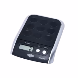 Wedo OPTIMO 5000, Balance de ménage électronique, 5 kg, 1 g, Noir, Synthétique ABS, Boutons