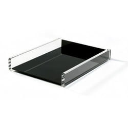 Wedo 608001 bac de rangement de bureau Acrylique Noir, Transparent