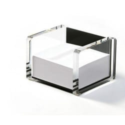Wedo 607001 bac de rangement de bureau Acrylique Noir, Transparent