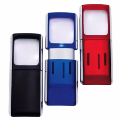 Wedo LED Magnifier loupe 3x Noir, Bleu, Rouge
