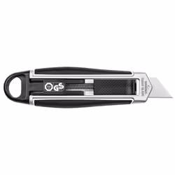Cutter Sécurité GAUCHER Grip Lame trapèze - WEDO - Noir - Pour gauchers - Lame échangeable