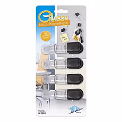 Wedo 64 22016 aimant pour réfrigérateur Plastique Noir, Transparent 4 pièce(s)