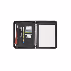Wedo 58 6001, Cuir, Noir, A4, 2 pochettes, Carte de visite, Papier, 275 mm