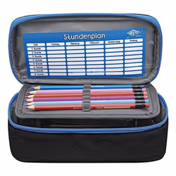 Wedo 242 43010 trousse à crayons Polyester Noir, Bleu
