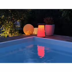 Wedo Teleskop-Hocker mit LED Funktion Rond Noir, Rouge, Blanc ABS - Vue supplémentaire 7